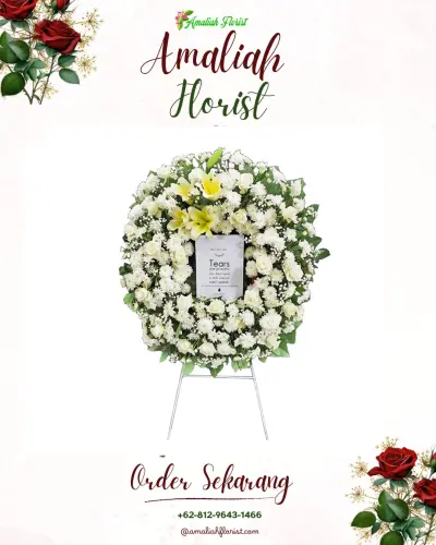 Krans Bunga Duka Cita di Pandemulyo