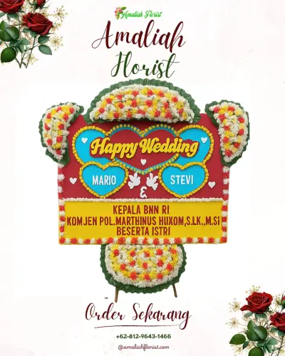 Karangan Papan Bunga Pernikahan di Pandemulyo